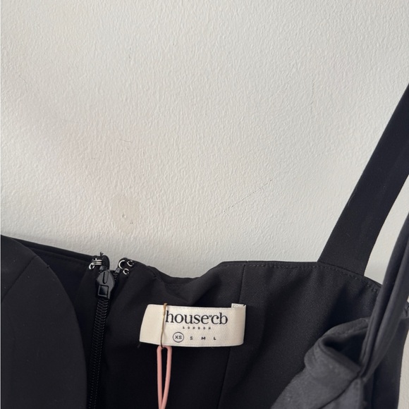 HOUSE OF CB NEW Bellisima Black Midi Dress XS - Picture 5 of 6